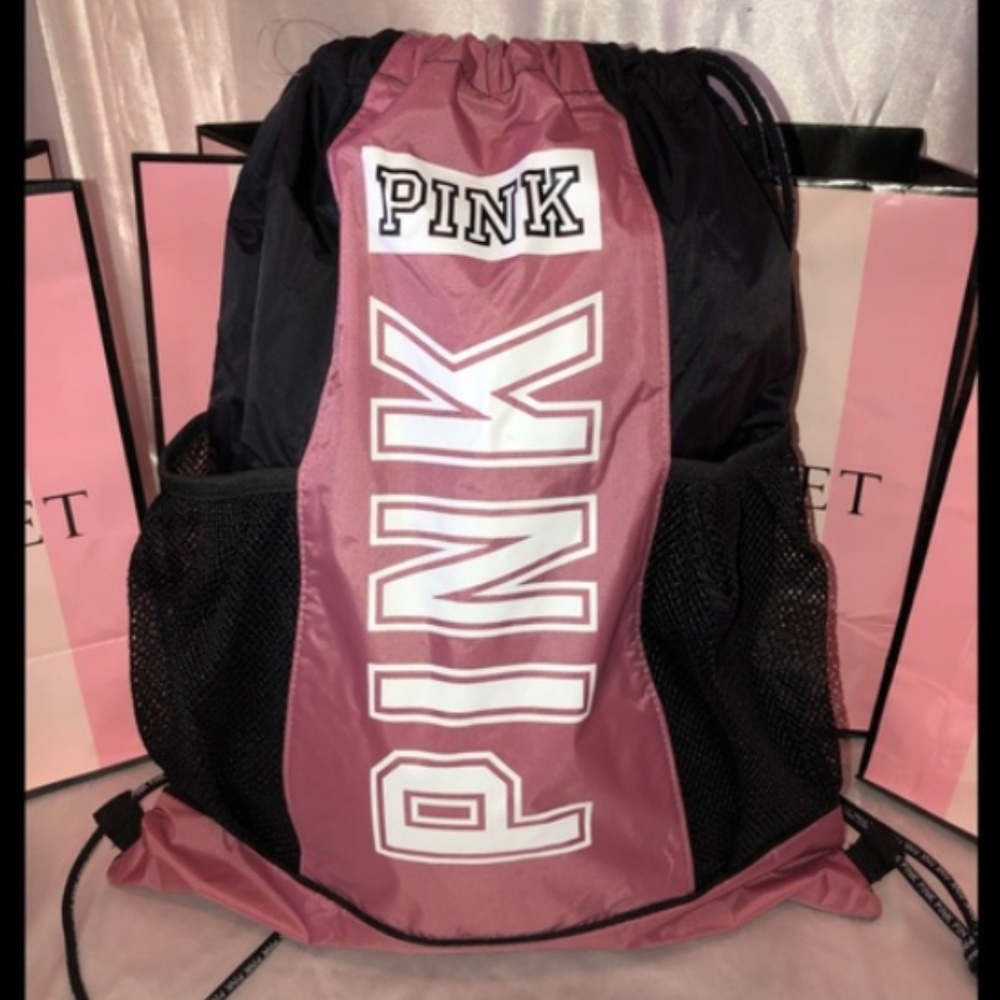 Victoria Secret PINK Drawstring Backpack rose - Picture 2 of 5